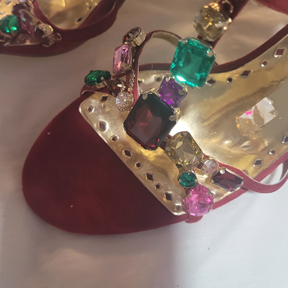 BCBGeneration Red Multi-Gem Heels - image 2